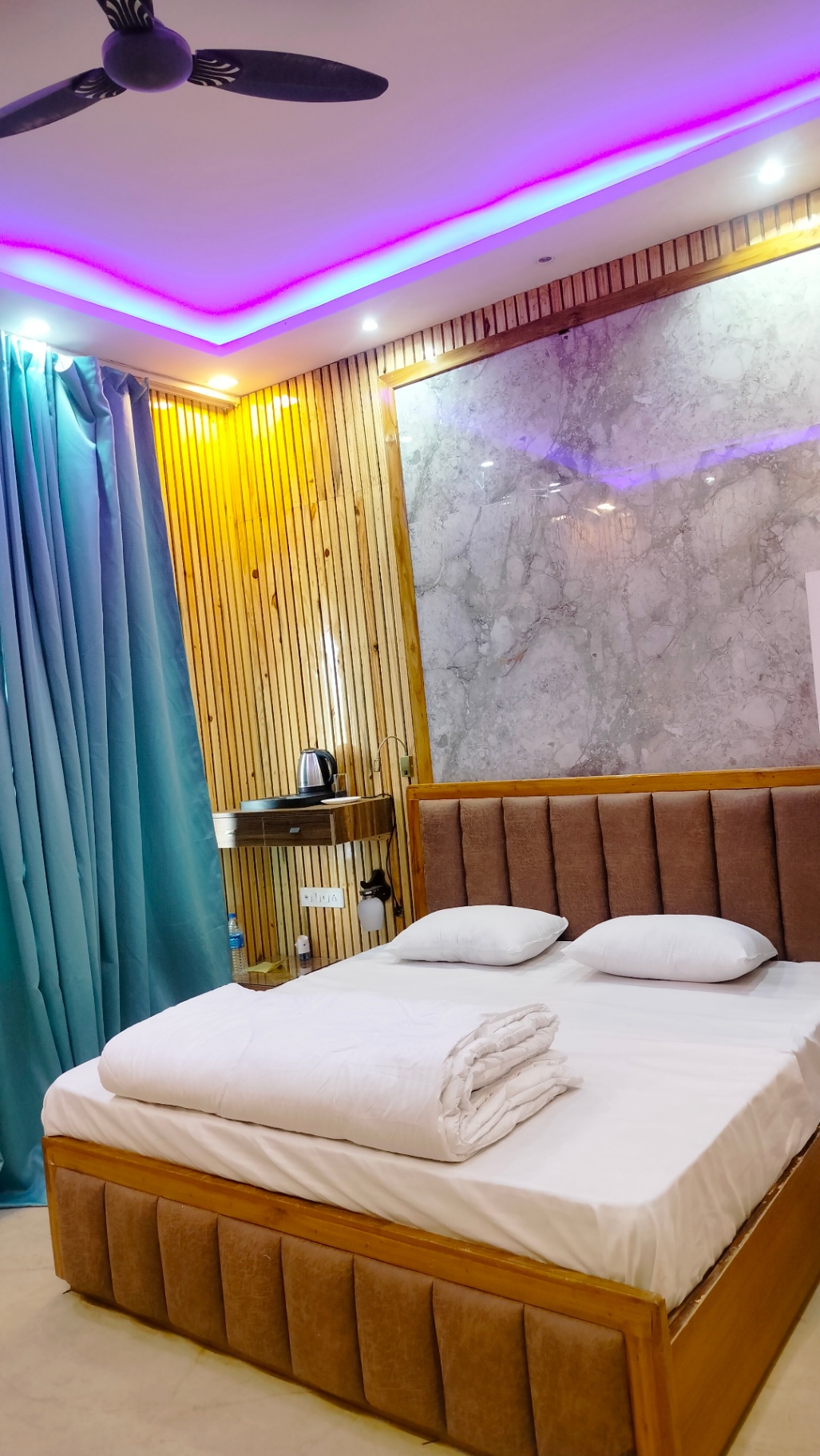 Interior of a fully furnished 3BHK luxury flat with mountain views